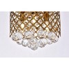 Elegant Lighting Tully 3 lights brass flush mount - 4 of 4