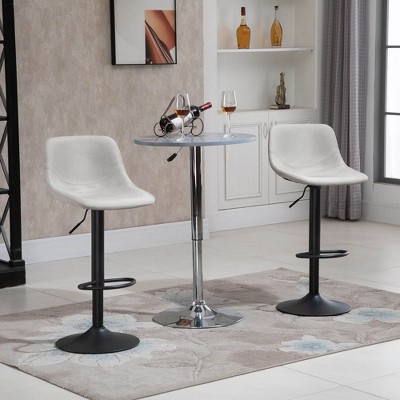 NicBex Adjustable Height Bar Stools Set of 2,Swivel Counter Stools with Backrest,Barstools with Metal Frame,Stools for Kitchen Counter,Island,Bar