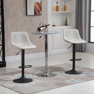NicBex Adjustable Height Bar Stools Set of 2,Swivel Counter Stools with Backrest,Barstools with Metal Frame,Stools for Kitchen Counter,Island,Bar - 1 of 4