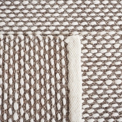 Vermont Brown Hand Woven Wool Area Rug 5' x 8'