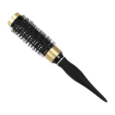 Unique Bargains Nano Thermal Ceramic Round Hair Brush Black 1.18" 1 Pc