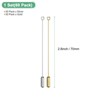 Unique Bargains DIY Clothing Accessories Suit Copper Long Needle Brooch Stick Pins Stopper Ends Flat Head - 3 of 4