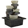 Northlight LED Lighted Cascading 4-Tier Bowl Indoor Water Fountain - 11" - 3 of 4