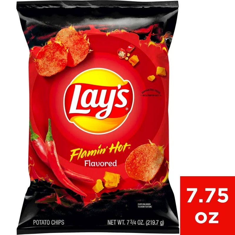Lay's Flamin' Hot Flavored Potato Chips - 7.75oz, 1 of 7