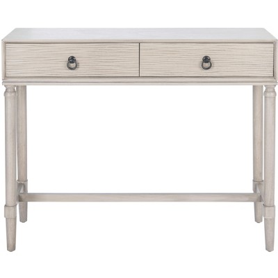 Gray Pinewood Traditional Console Table with Storage