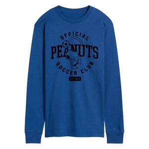 Men's - Peanuts - Peanuts Soccer Club Long Sleeve Graphic T-Shirt - 1 of 4
