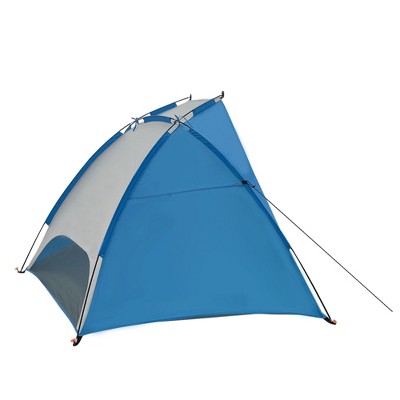 Blue Polyester 2-Person Summer Beach Tent with Carry Bag