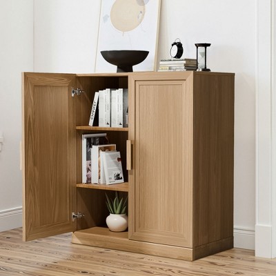 Adam Natural Wood Grain Storage Cabinet (36x31x16")