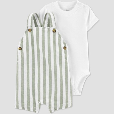 Carter's Just One You® Baby Boys' Striped Top & Bottom Set - Green 9M