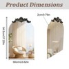 ARTLOGE XXL Large Baroque Arched Antique Mirror with 3D Embossed Patterns for Wall Decor - 2 of 4