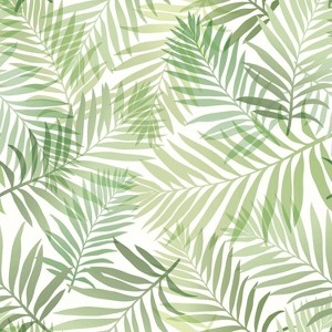 RoomMates Tropical Vibe Peel and Stick Wallpaper Green: Removable Vinyl Botanical Jungalow Contact, 30.8 Sq Ft Coverage - 1 of 4