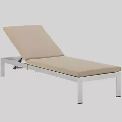 Shore Aluminum Outdoor Patio Chaise Lounge with Cushions - Modway