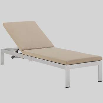 Shore Aluminum Outdoor Patio Chaise Lounge with Cushions - Modway