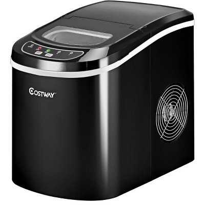 Costway Black Portable Compact Electric Ice Maker Machine Mini