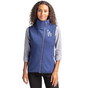 Los Angeles Dodgers Cutter & Buck Mainsail Sweater Knit Womens Asymmetrical Vest - 1 of 1