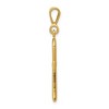 Black Bow Jewelry 14k White or Yellow Gold Reversible Ankh Cross Pendant, 14 x 35mm - 2 of 4