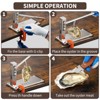 Oyster Clam Opener Machine Adjustable Oyster Shucker Machine 4-Level Tool Set, Stainless Steel Clam Opener with Suction Cups, G-Clamp, Knives & Glove - 3 of 4