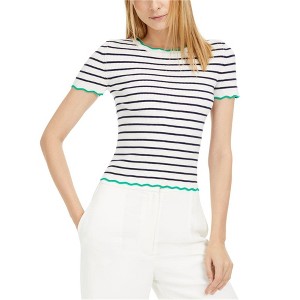 maison Jules Womens Stripe Pullover Sweater - 1 of 1