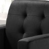 GlasFlength Accent Chairs Velvet Accent Armchair with Tufting Thick Velvet Upholstery Delicate Tufted Pattern Fits Guest Room, Black, 27"*22"*20" - 3 of 4