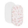 Sweet Jojo Designs Girl Baby Bassinet Fitted Sheets Set Botanical Blush Pink and White 2pc - 2 of 4