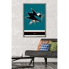 Trends International NHL San Jose Sharks - Logo 21 Framed Wall Poster Prints - 2 of 4