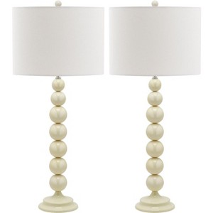 Jenna Stacked Ball Table Lamp (Set of 2)- 31.5" Height - LIT4090 - Safavieh - 1 of 4