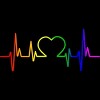 Adult Design By Humans Pride Heartbeat Rainbow By LuckyCharm99 Tank Top - 2 of 2