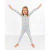 Lev Baby Girls' Bamboo Toddler Pajamas – 2-Piece Long Sleeve Rainbow Gemstone Set (2T–9/10Y) - 2 of 4