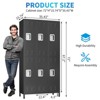 Locker for Employees, 6/3/9 Doors Locker Cabinet with Hooks, Storage Locker for Home, Office, Gym, School, Assembly Required - 3 of 4