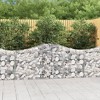 vidaXL Gabion Basket Arched Gabion Basket Planter for Flower Galvanized Iron - 78.7" x 11.8" x 31.5"/39.4" 2 - 2 of 4