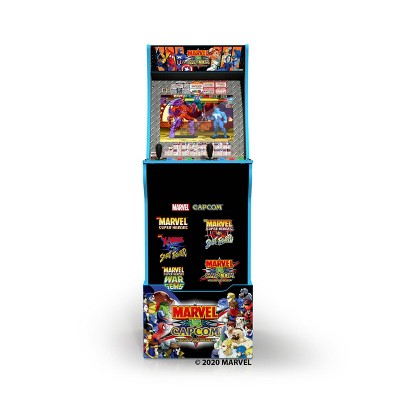 Arcade1Up Marvel vs Capcom with Stool Riser-Lit Marquee