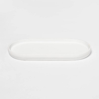 Modern Soft Touch Tray White - Threshold™ : Target