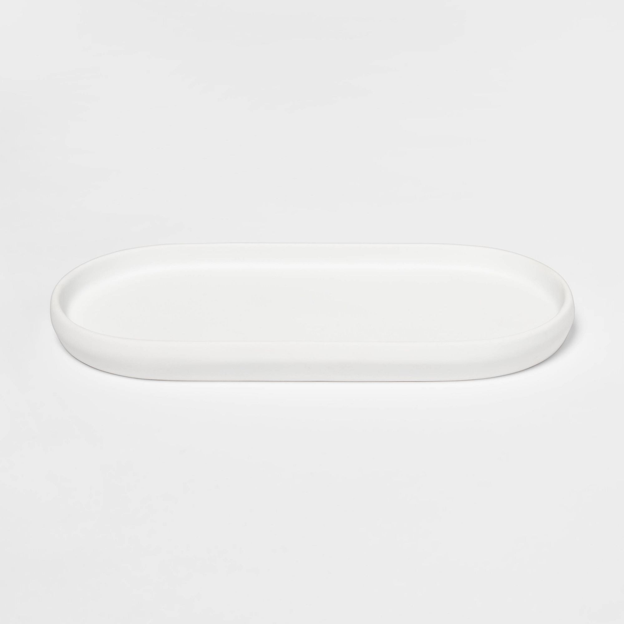 Modern Soft Touch Tray White - Threshold™