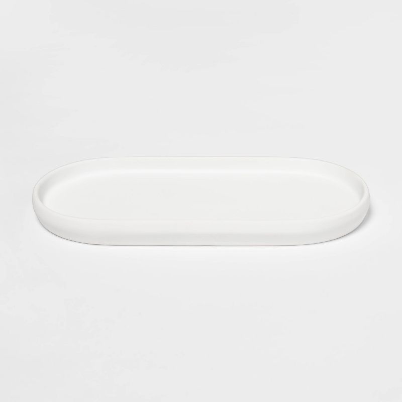 Modern Soft Touch Tray White - Threshold&#8482;, 1 of 9