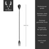 Viski Trident Barspoon with Full Twisted Stem Handle | Cocktail Spoon, Bartender Tool for Mixing Glasses, Swizzle Stick, Gunmetal Finish - 3 of 4
