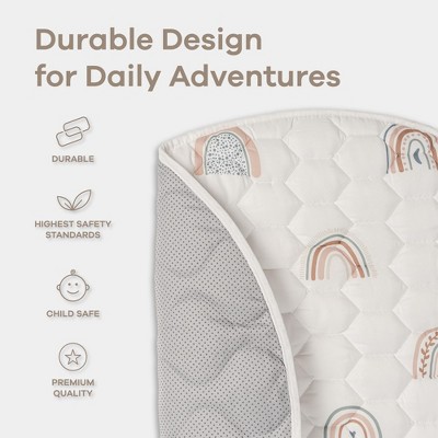 Rainbow Patterned Soft Quilted Baby Play Mat - 48" x 72"