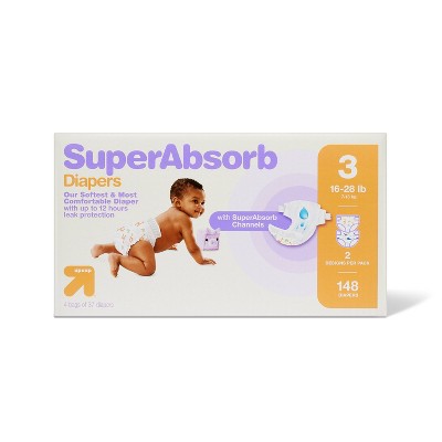 Image of Disposable Diapers Giant Pack - Size 3 - 148ct - up & up™