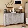 Vynxaria Accent Cabinet Farmhouse Style 4 Door Wooden Cabinet Sideboard Buffet Server Cabinet Storage Cabinet, for Living Room - 2 of 4