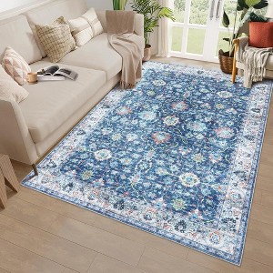 Acekool Washable Area Rug: Non-Slip Carpet for Living Room, Bedroom – Foldable, Stain & Fade Resistant - 1 of 4