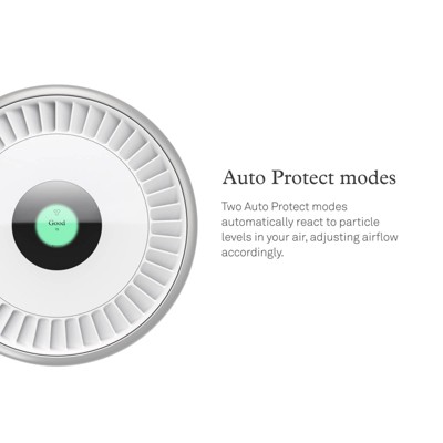 Silver Floor-Standing Air Purifier with HEPA Filter and Alexa Compatibility