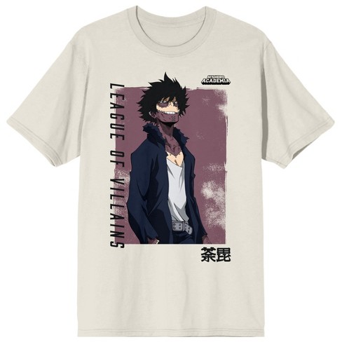 My Hero Academia Dabi Distressed Box Crew Neck Short Sleeve Tofu Men s T shirt Small