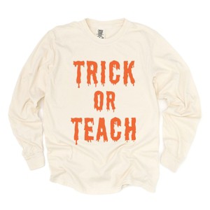 Simply Sage Market Trick Or Teach Garment Dyed Long Sleeve - 1 of 4