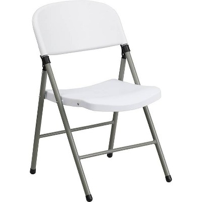 Riverstone Furniture Collection Plastic Folding Chair White