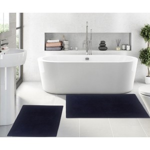 Home Weavers Luxury Collection 100% Cotton Tufted Bathroom Rug Set, Non-Slip Latex Bath Rug Set - 1 of 4