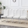 Set of 4 Black Thickened Dining Chairs with Built - 4 of 4