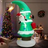 Costway 8FT Inflatable Christmas Tree with Santa Claus, Blowup Holiday Decoration - 2 of 4