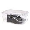 Racxily (4 pack)Closet Organizer Clear Plastic Glossy Finish Shoe Box with Lid, One Pair Size- Small Size - 3 of 4