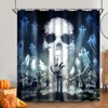 LunaLulinlk Black Skull Halloween Shower Curtain - 4 of 4