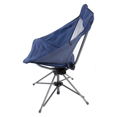 Zenithen Dark Blue Folding Backpack Outdoor Chair with Mesh Back