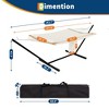GustoWave Premium 2-Person Hammock Set with Quick-Lock Steel Stand – Commercial-Grade Outdoor Lounger for Patio, Camping & Backyard - 2 of 4